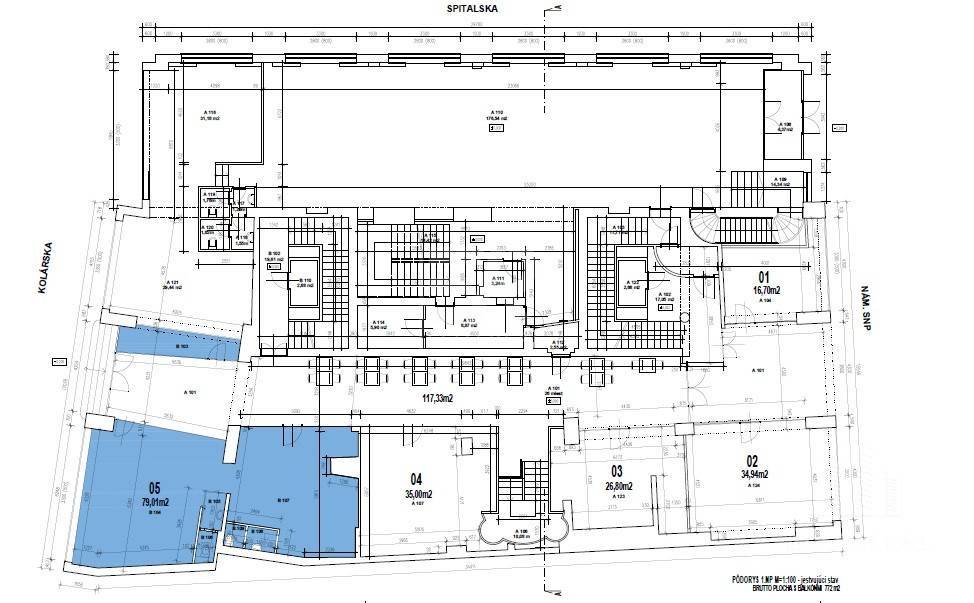 Obchod. priestor 79,01 m2, Kolárska, Bratislava I - Staré Mesto